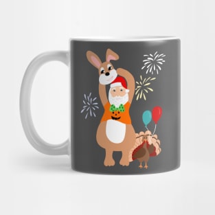 Santa Claus in an Easter Bunny Costume Funny Every Holiday Mug